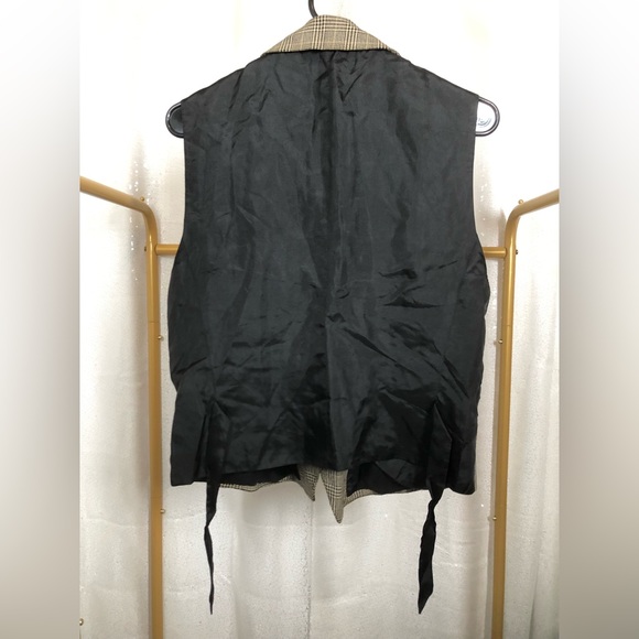 Vintage Liz Claiborne Collection Black/White Houndstooth Patterned Vest 90s - Picture 2 of 7